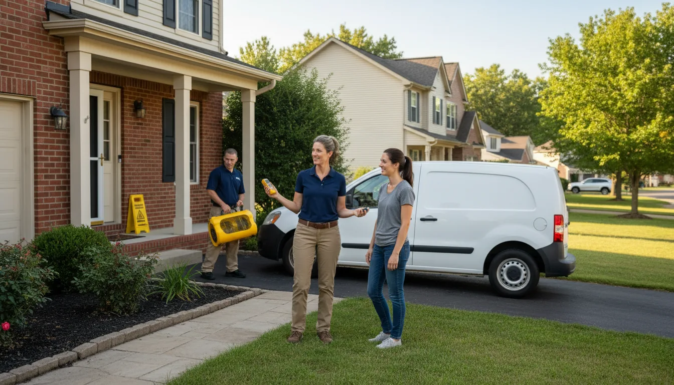 Residential water damage restoration in Zelienople, PA
